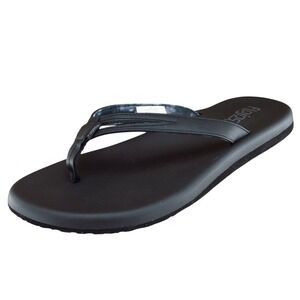 Flojos Sz 10 M Black Flip Flop Synthetic‎ Women Sandals